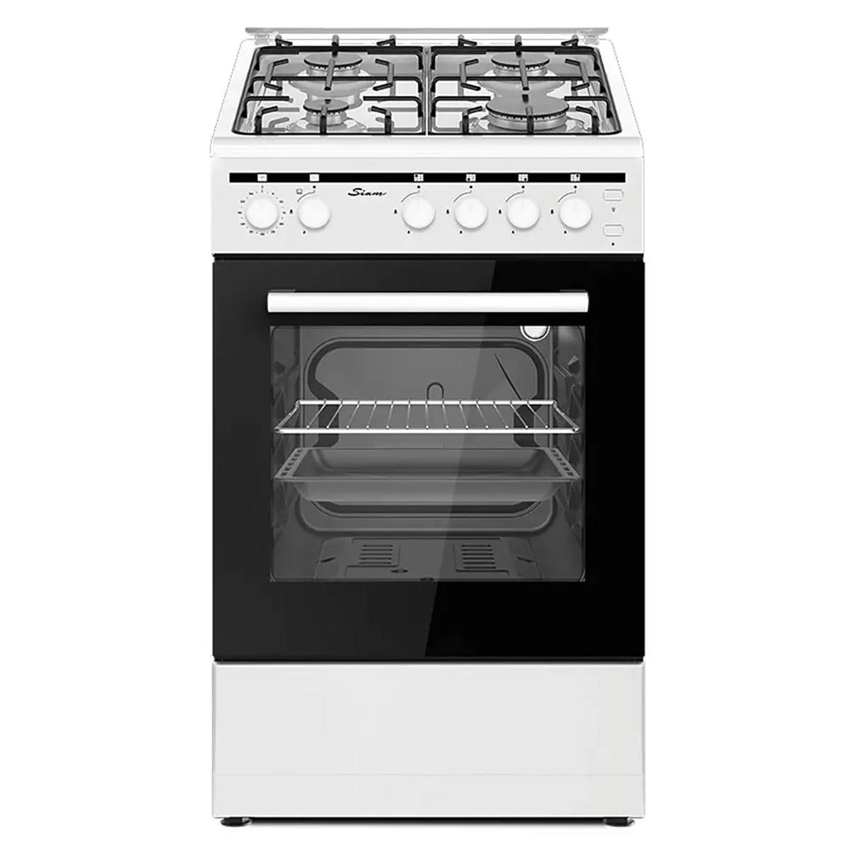 Cocina A Multigas 50Cm Siam CSICM50B Blanca Con Visor